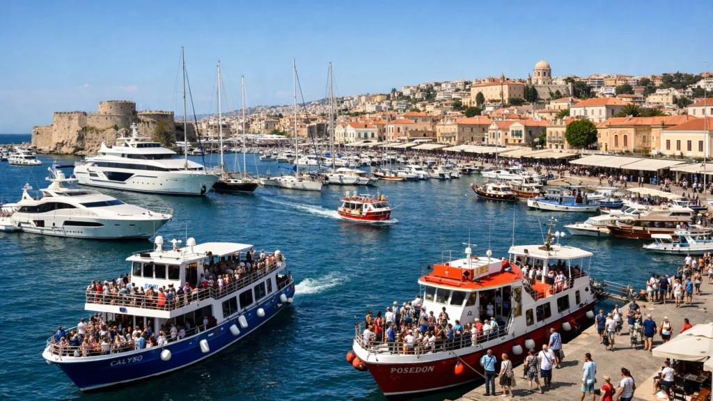 Mediteranske luke s brodovima ilustriraju rast tržišta nautičkog turizma