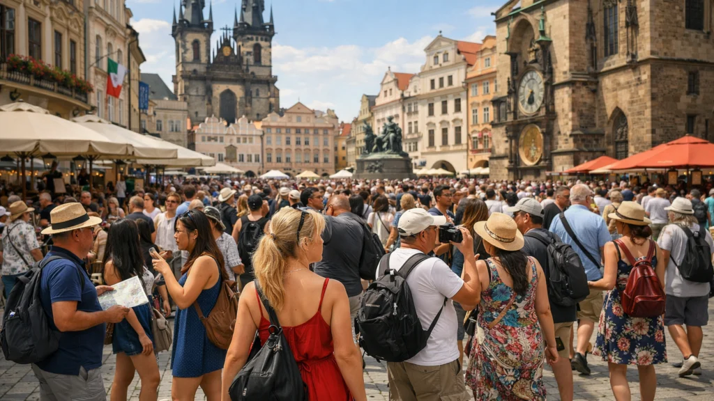 Gužve turista u Europi tijekom kolovoza na popularnim destinacijama