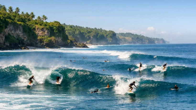 Najbolje svjetske destinacije za surfanje s moćnim valovima i surferima u oceanu