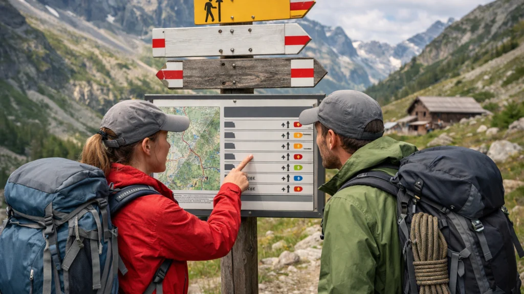 Planinarska signalizacija i planinari na europskoj stazi