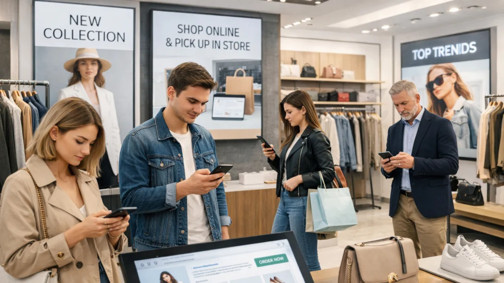Moderna trgovina u europskoj metropoli s digitalnim i fizičkim shopping iskustvom