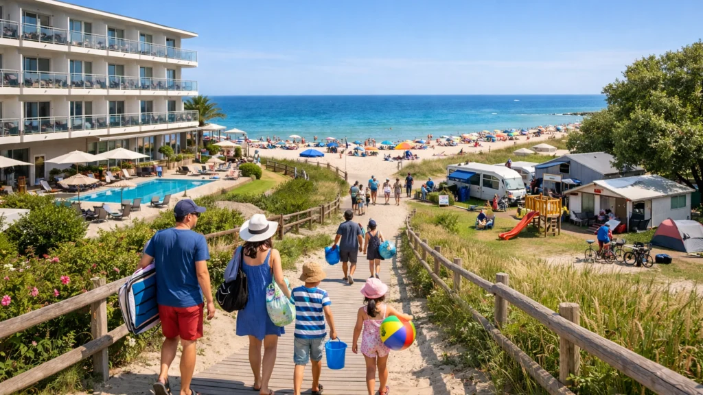 Hoteli i kampovi uz obiteljsku plažu kao dio ponude obiteljskog turizma