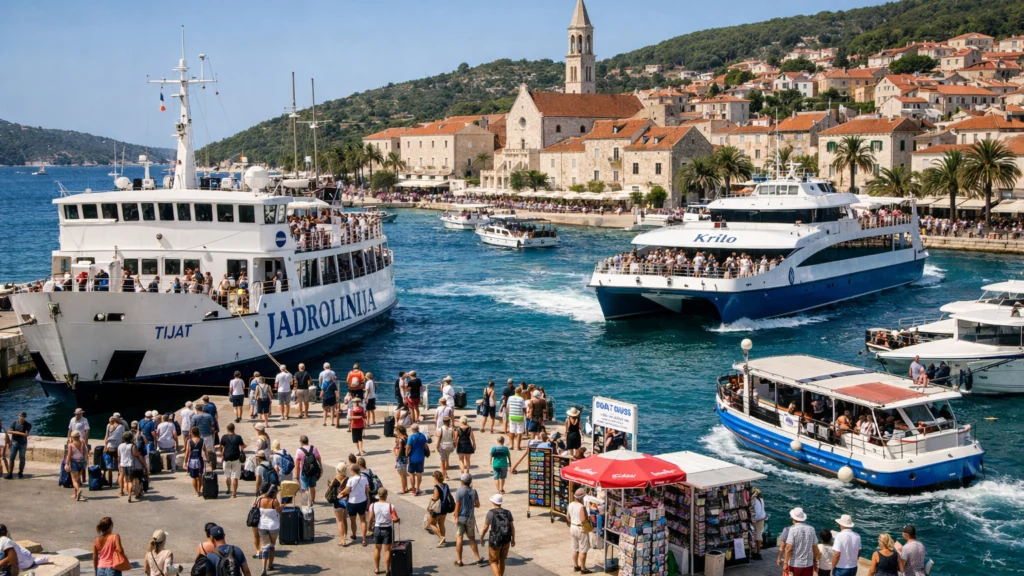 Prometni otoci poput Krka i Brača s velikim brojem turista