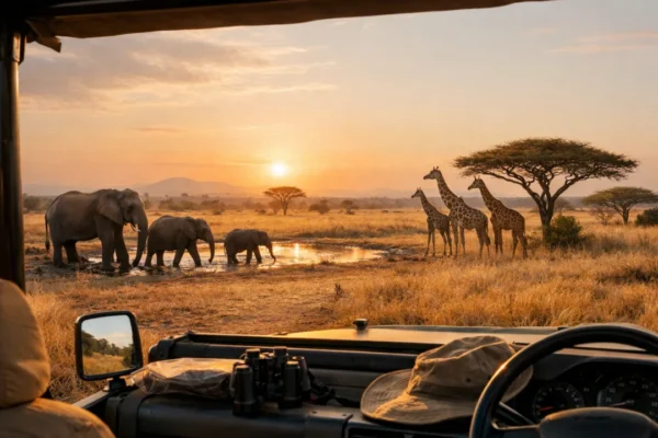 Safari doživljaj za početnike u Africi s divljim životinjama i džipom u savani