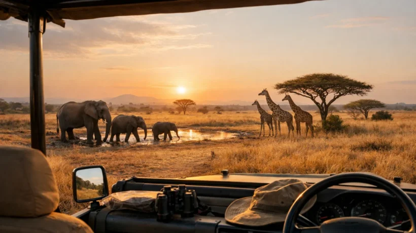 Safari doživljaj za početnike u Africi s divljim životinjama i džipom u savani