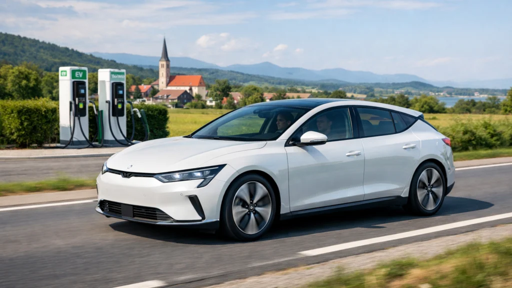 Električni automobil na dugom putovanju europskim cestama