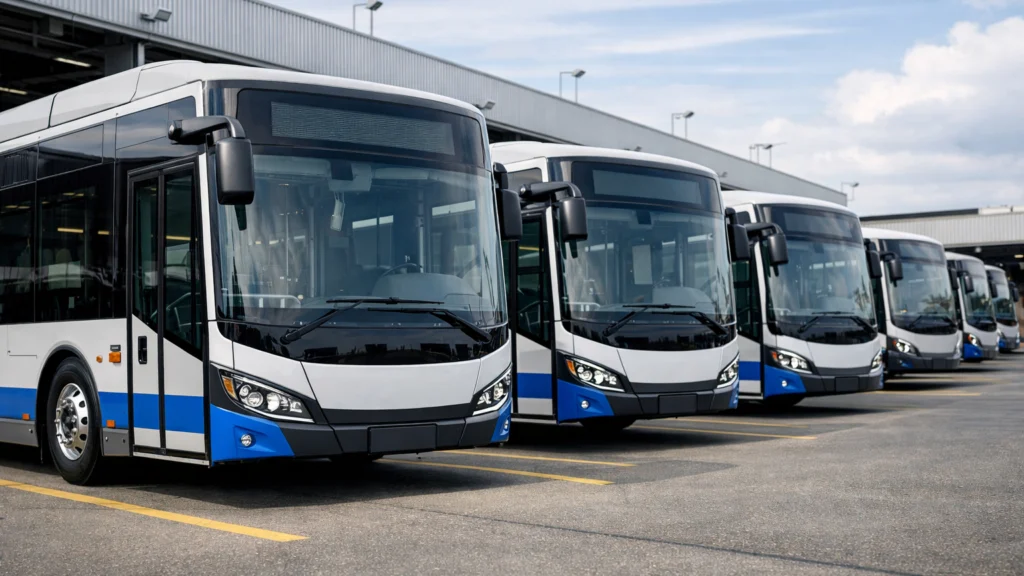 Nova flota autobusa prijevoznika na parkiralištu