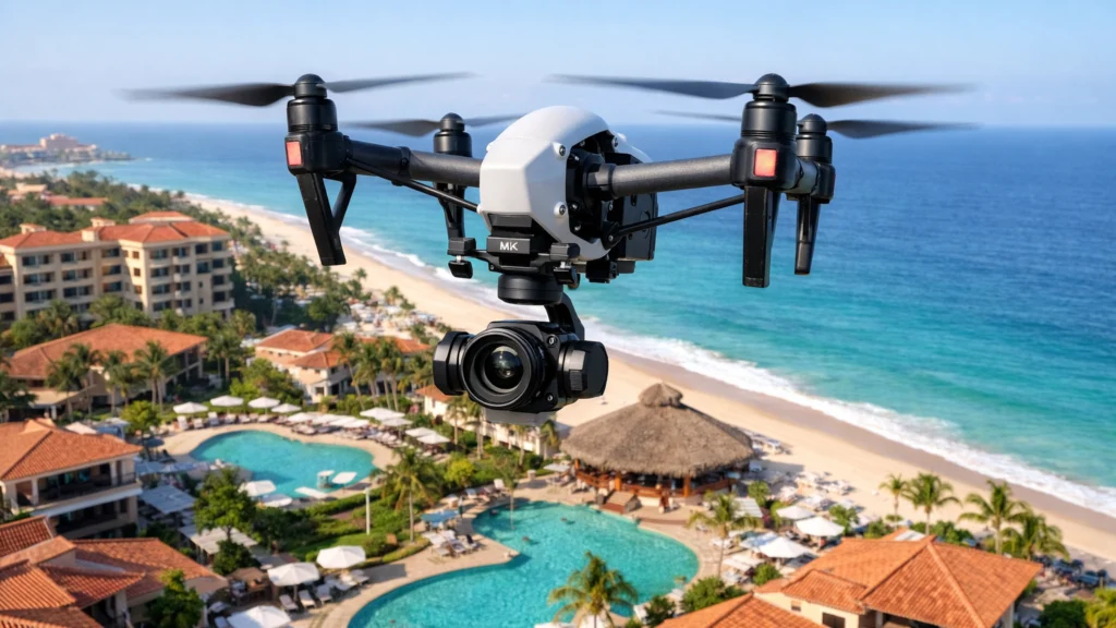 Dron snima turistički resort u visokoj rezoluciji iz zraka