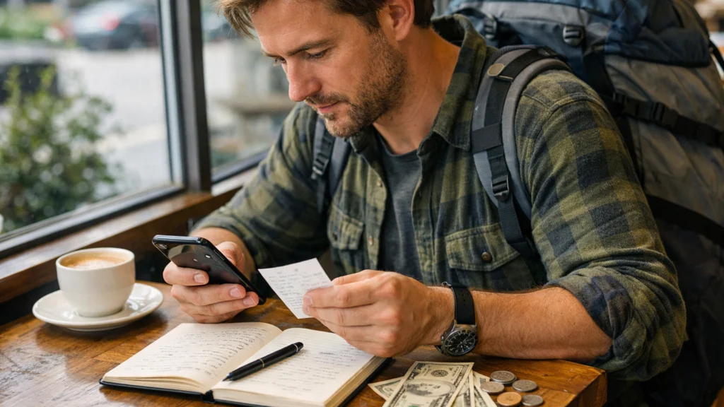 Backpacker analizira troškove putovanja i dnevni budžet u Europi
