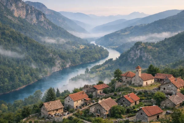 Skriveni dragulji Balkana – panoramski pogled na netaknutu prirodu i tradicionalno selo