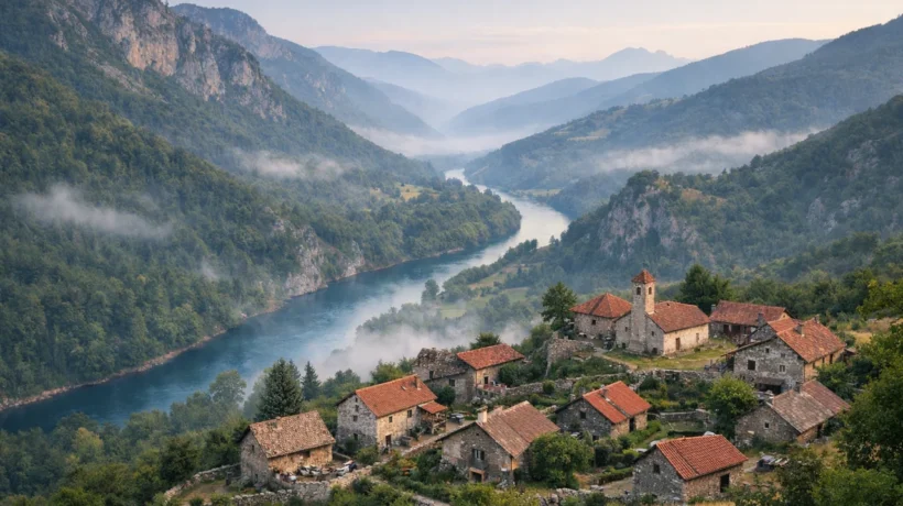Skriveni dragulji Balkana – panoramski pogled na netaknutu prirodu i tradicionalno selo