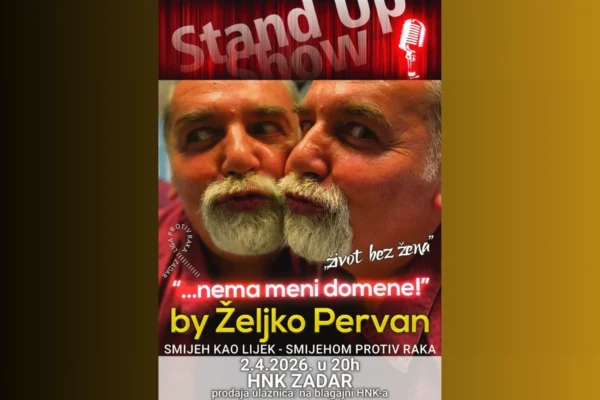 Željko Pervan na humanitarnoj predstavi Smijeh kao lijek u Zadru 2026.