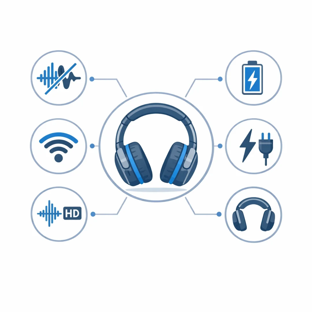 Sony WH-1000XM6 – infografika specifikacija