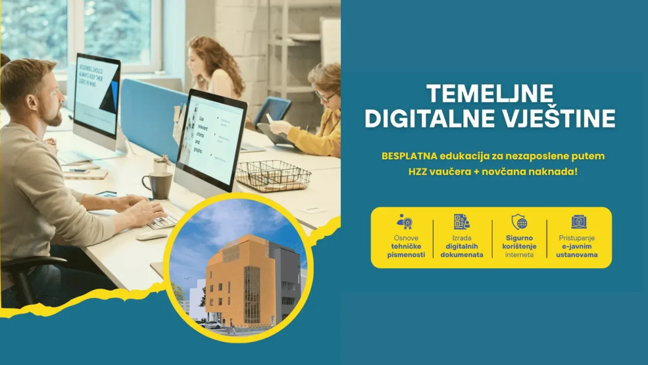 Besplatna edukacija Temeljne digitalne vještine u Zadru uz HZZ vaučere