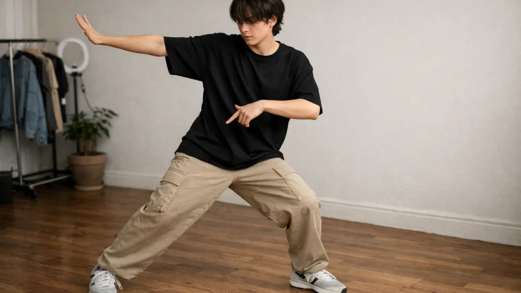 Mladi uvježbavaju strukturirane elemente TikTok izazova poput pokreta