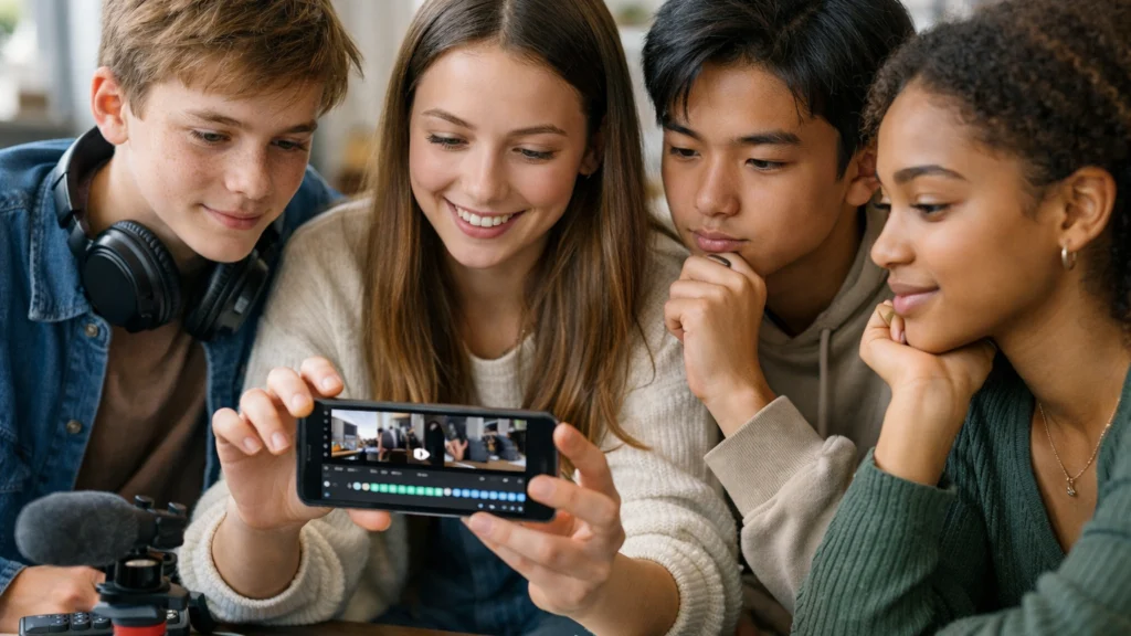 Mladi zajednički stvaraju TikTok sadržaj uz prednosti i izazove