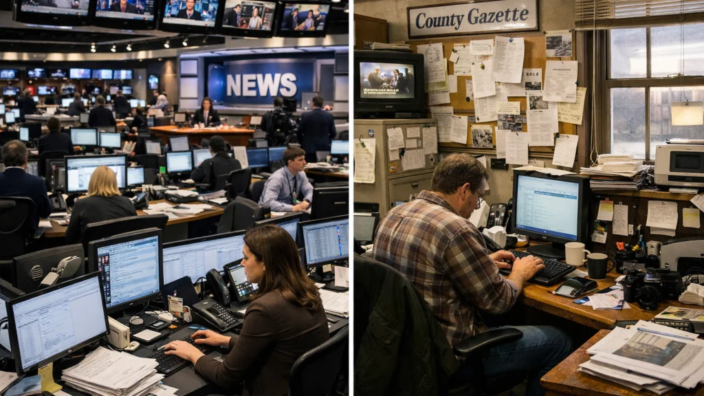 Usporedba resursa lokalnih i nacionalnih medija u primjeni AI tehnologije