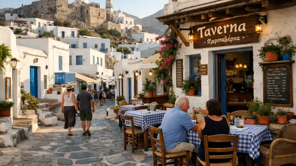 Autentično selo na otoku Naxos s lokalnom arhitekturom