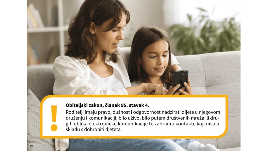 Prikaz edukativnih materijala za zaštitu djece na internetu, s naglaskom na sigurnost i digitalne navike mladih korisnika.