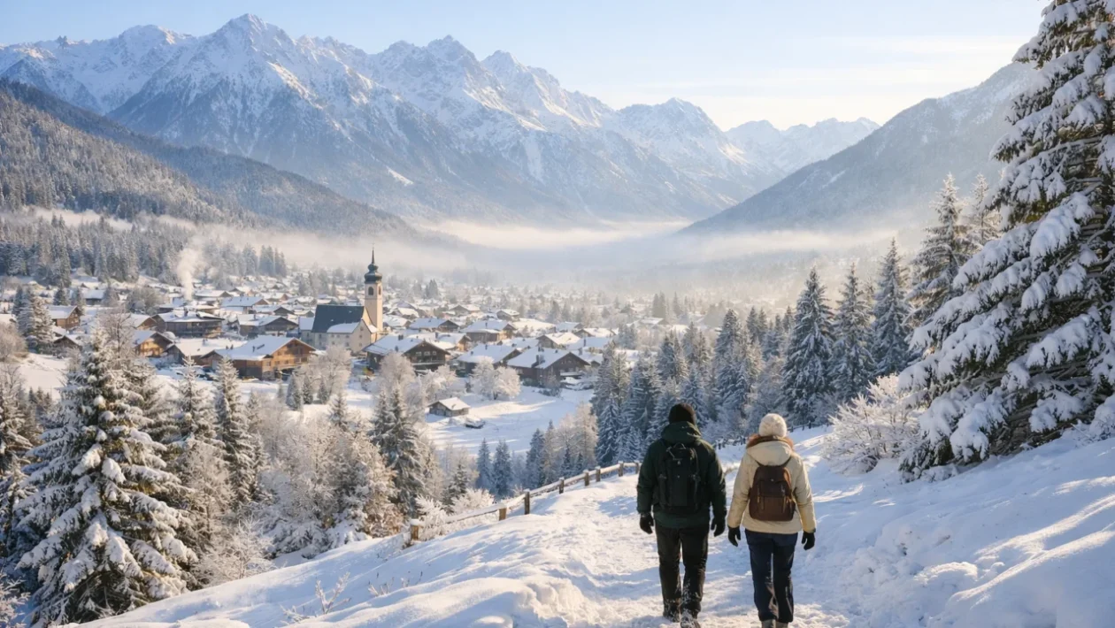 Zimska destinacija idealna za bijeg iz grada s planinama i snijegom