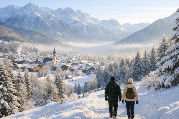 Zimska destinacija idealna za bijeg iz grada s planinama i snijegom