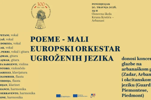Erasmus+ projekt MUS-La Mi Re završni koncert u Arbanasima u Zadru posvećen očuvanju ugroženih jezika