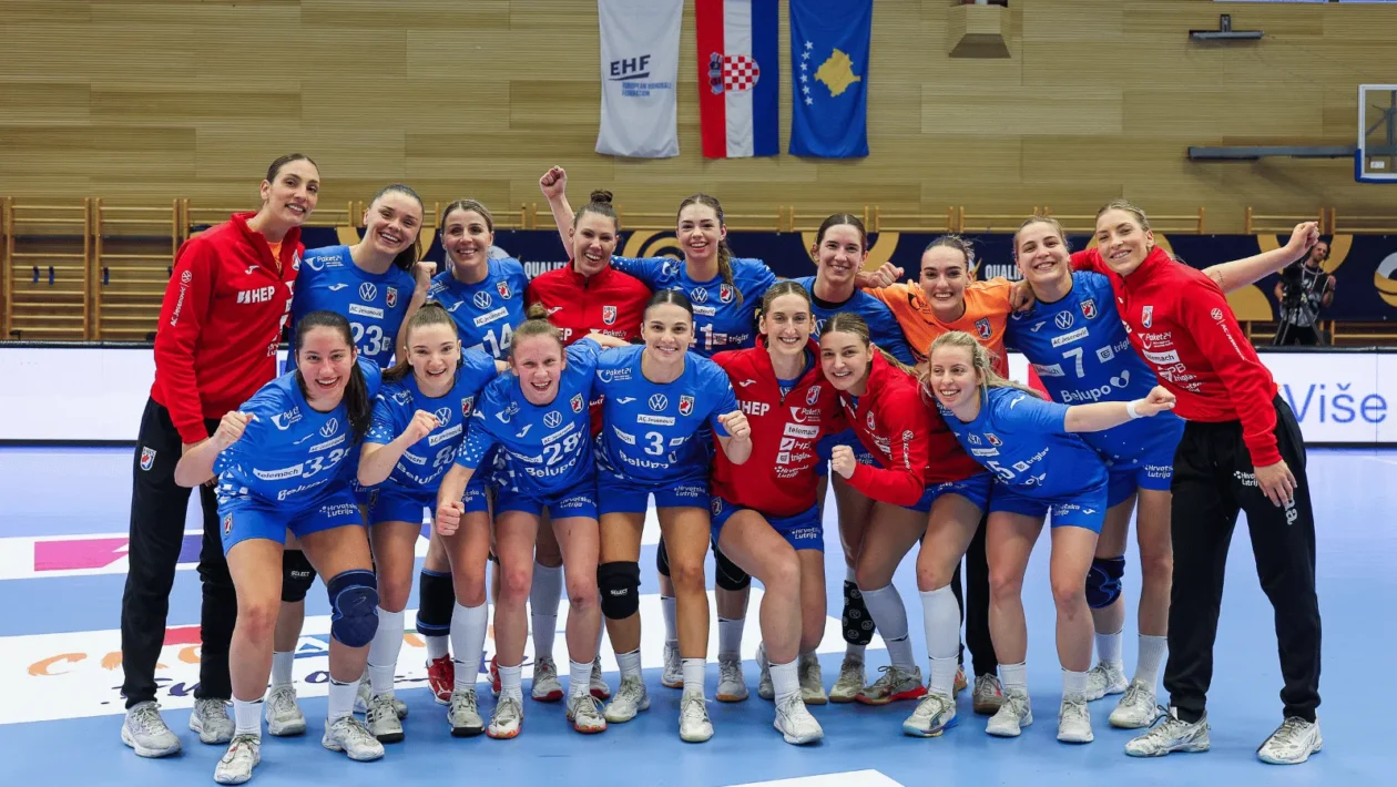 Hrvatska ženska rukometna reprezentacija u utakmici protiv Kosova u kvalifikacijama za EHF EURO 2026.