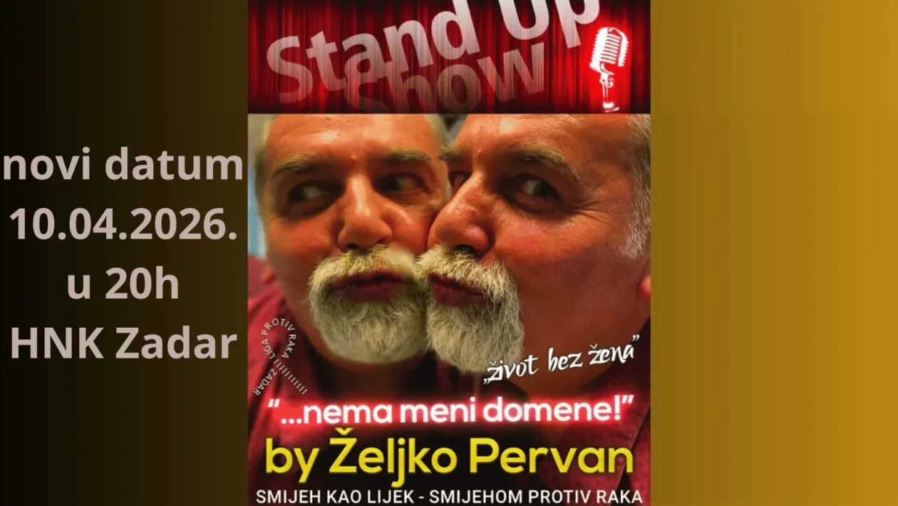 Željko Pervan na humanitarnoj predstavi Smijeh kao lijek u Zadru 2026.