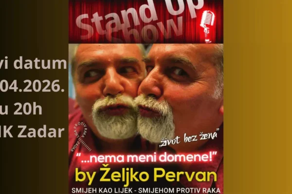 Željko Pervan na humanitarnoj predstavi Smijeh kao lijek u Zadru 2026.