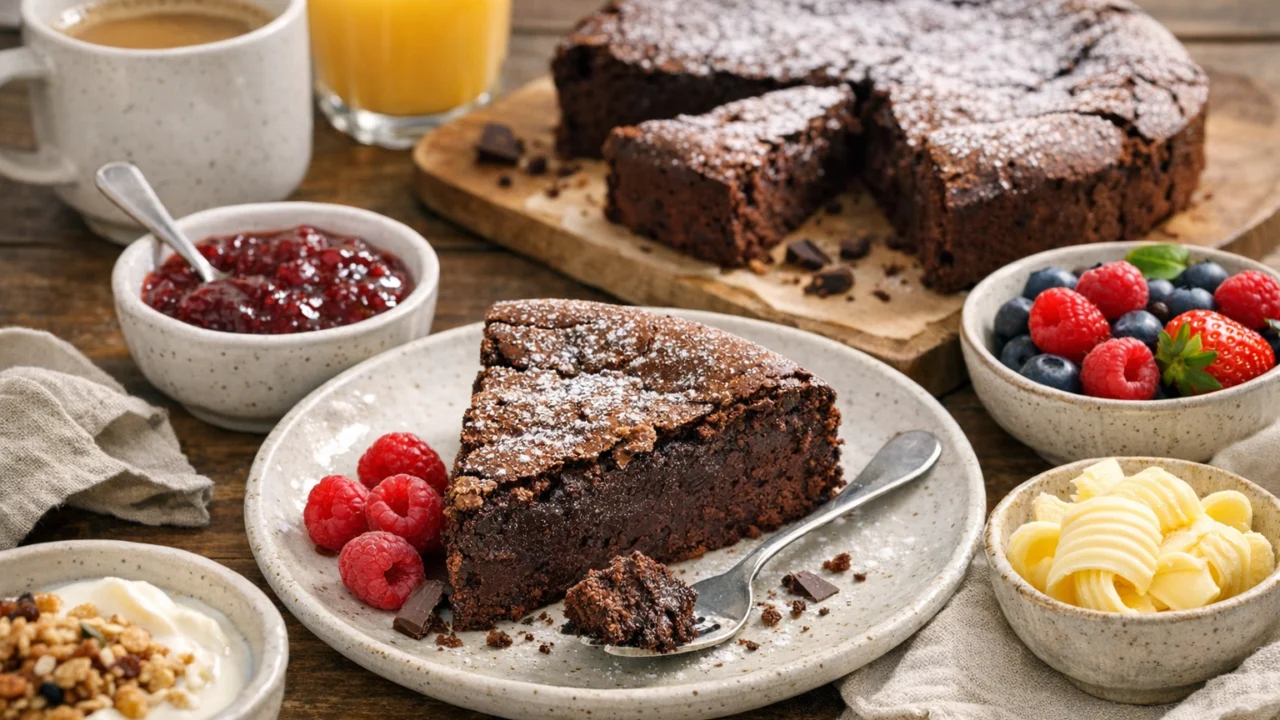 Posluživanje i varijacije Čokoladna torta bez brašna
