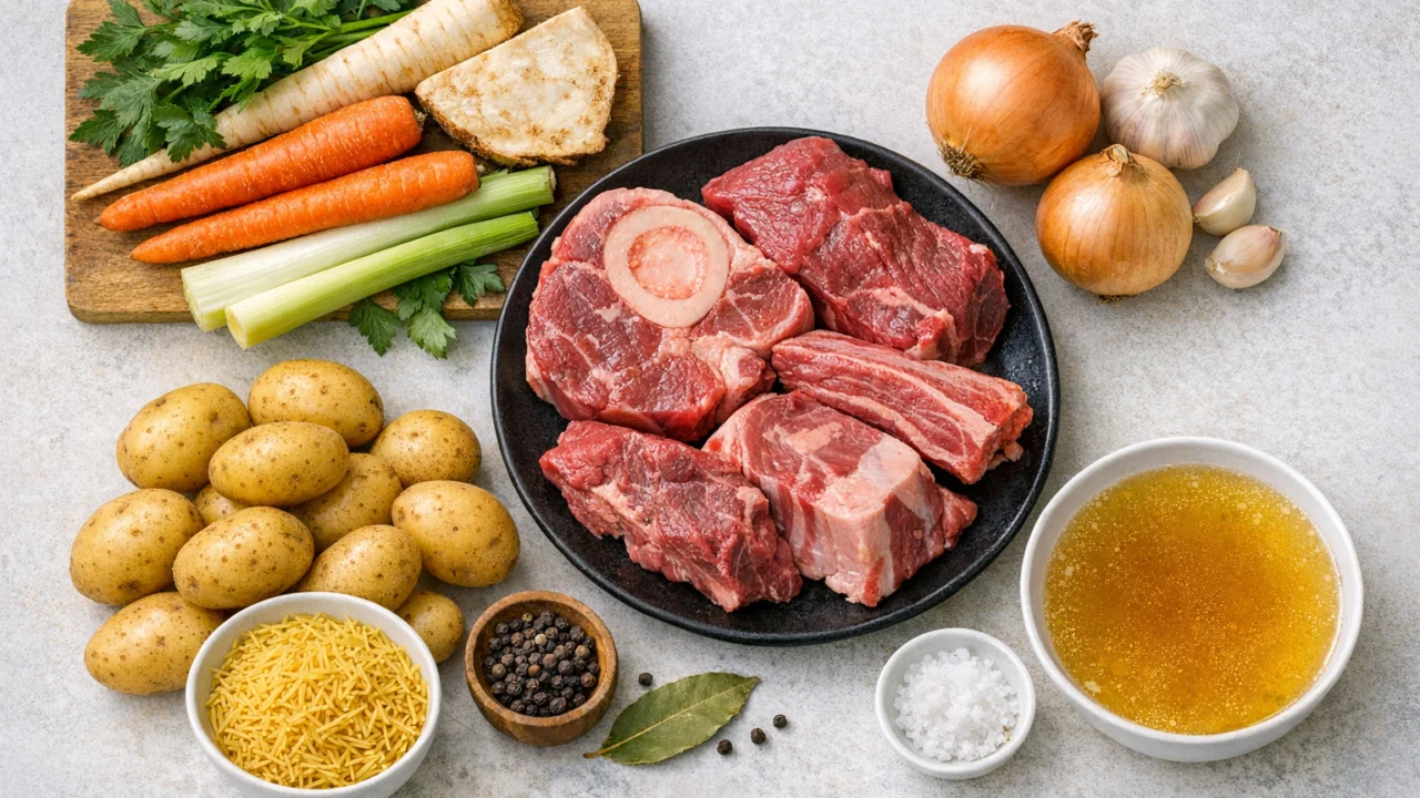 Sastojci za Domaća goveđa juha