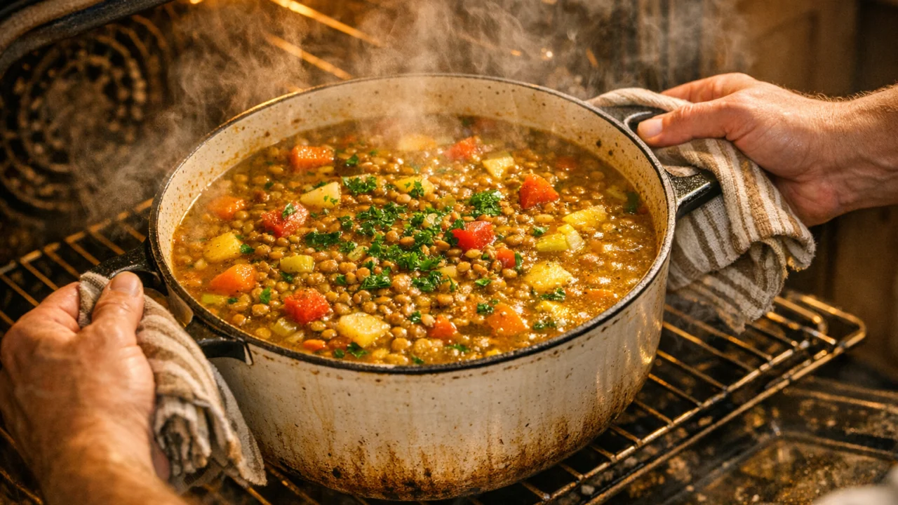 Priprema jela Domaća juha od leće