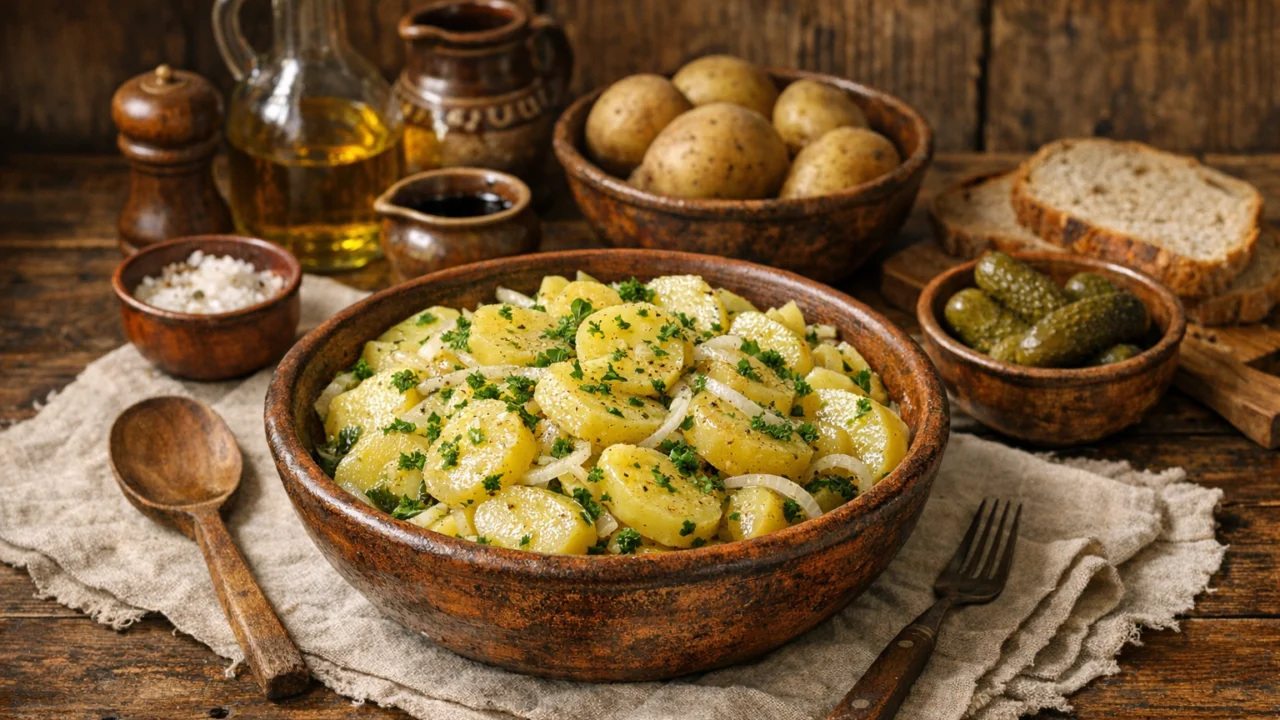 Tradicionalna priprema jela Domaći krumpir salata klasičan recept