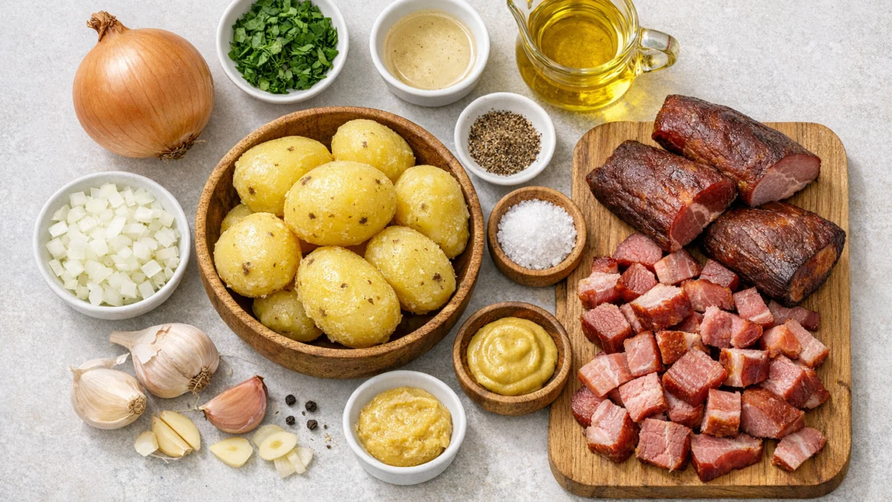 Sastojci za Domaći krumpir salata klasičan recept