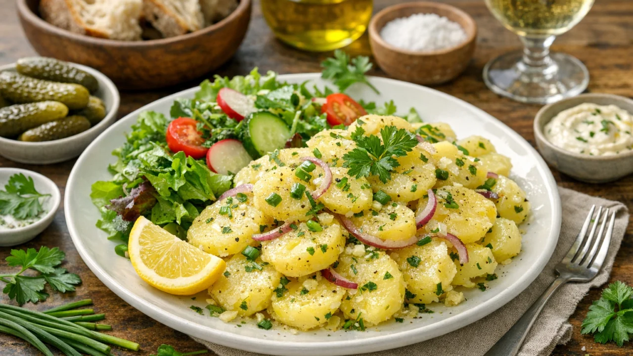 Posluživanje i varijacije Domaći krumpir salata klasičan recept
