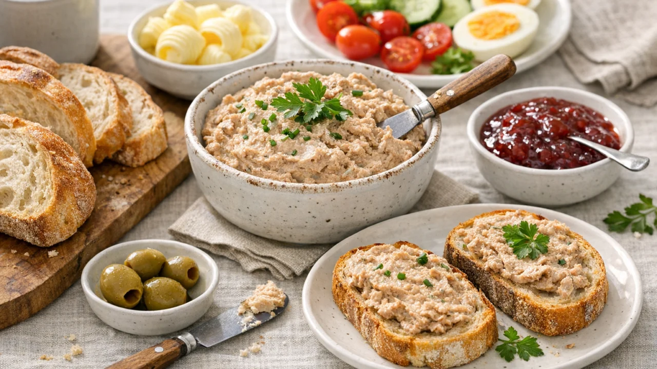 Posluživanje i varijacije Domaća pašteta od tune