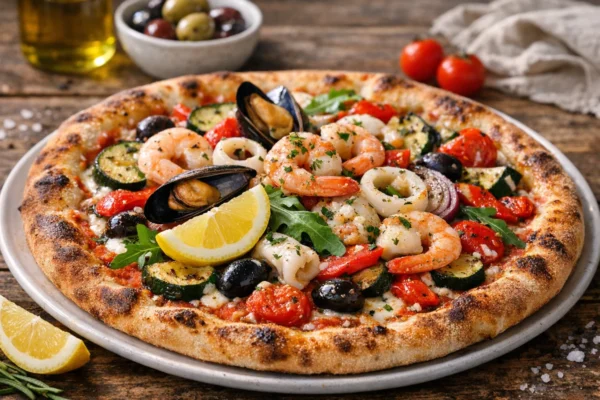 Fotografija jela Pizza s povrćem domaća verzija