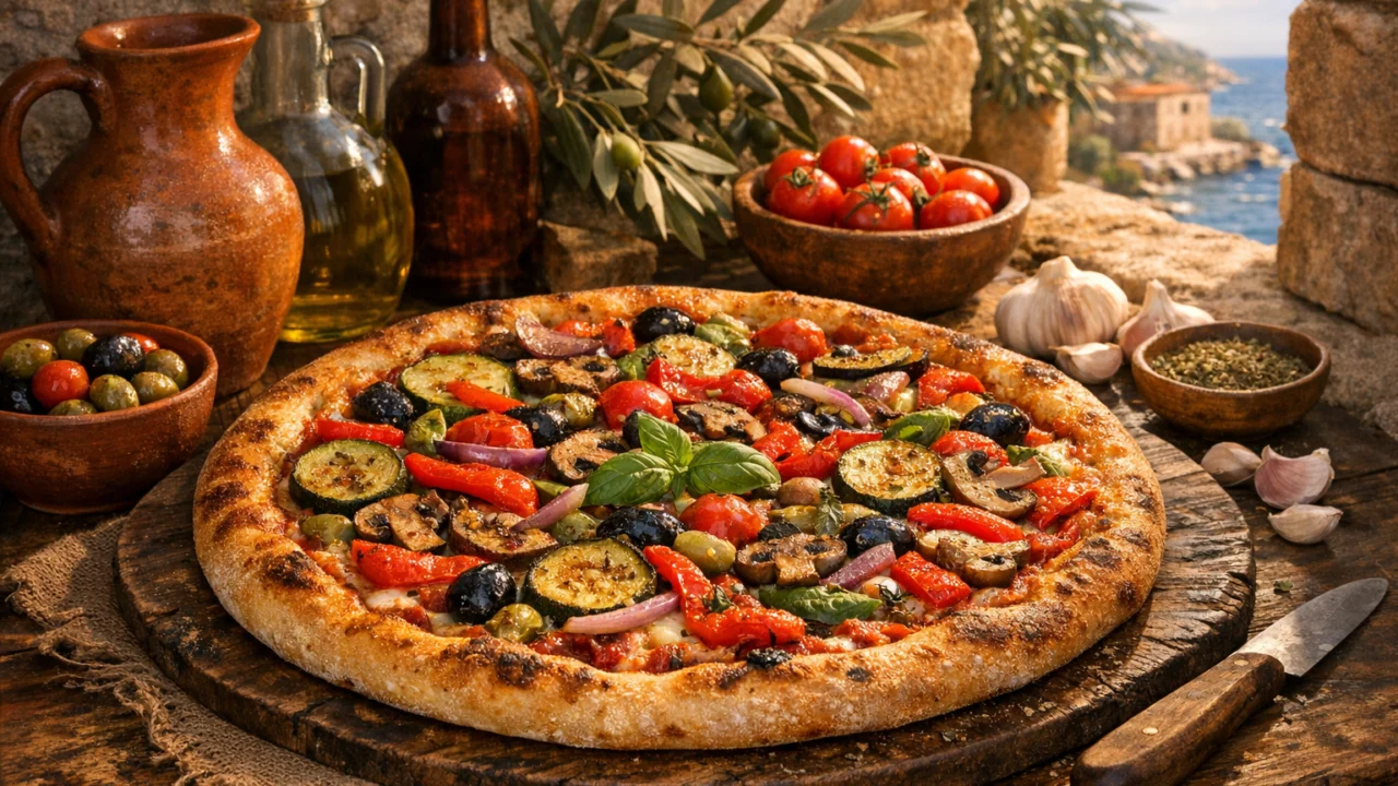 Tradicionalna priprema jela Pizza s povrćem domaća verzija