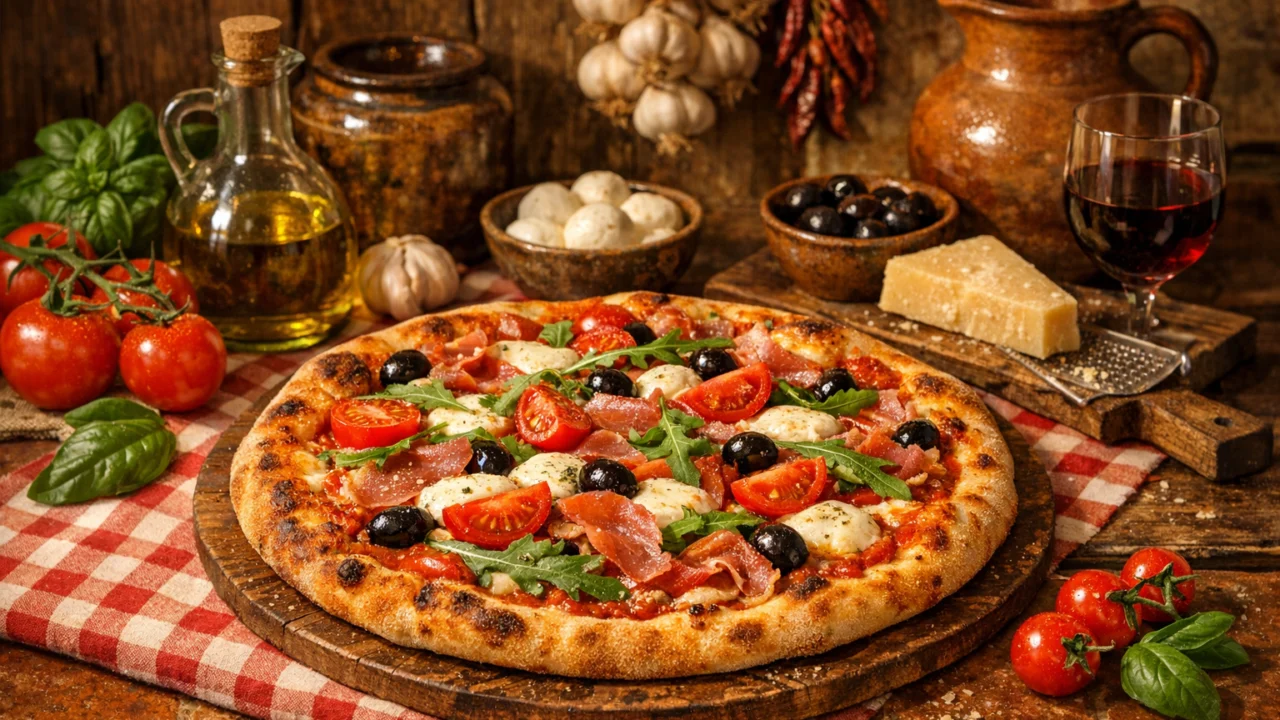 Tradicionalna priprema jela Domaća pizza sa svježim sastojcima