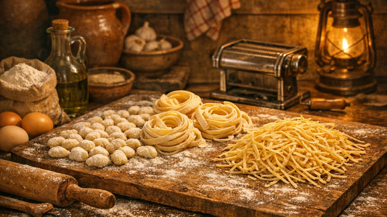 Tradicionalna priprema jela Domaća tjestenina ručno rađena
