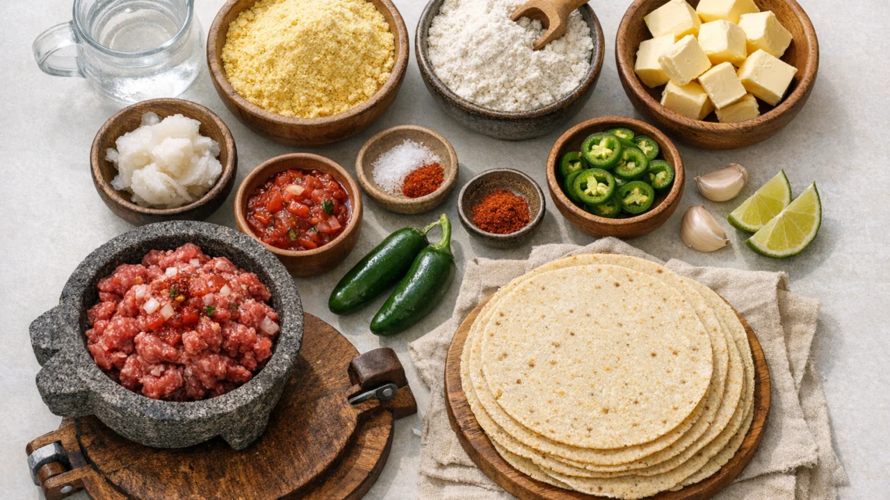 Sastojci za Domaće tortilje od kukuruza