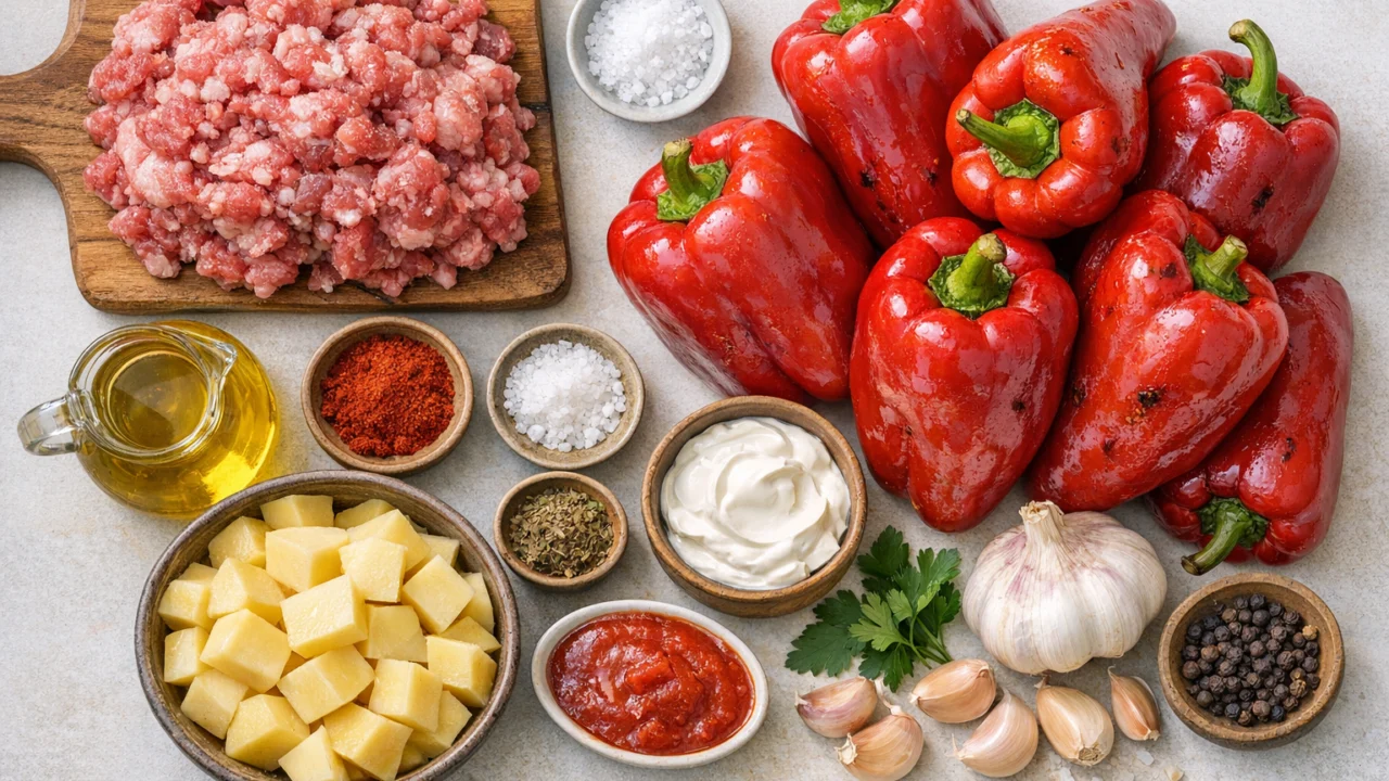 Sastojci za Domaće zapečene paprike