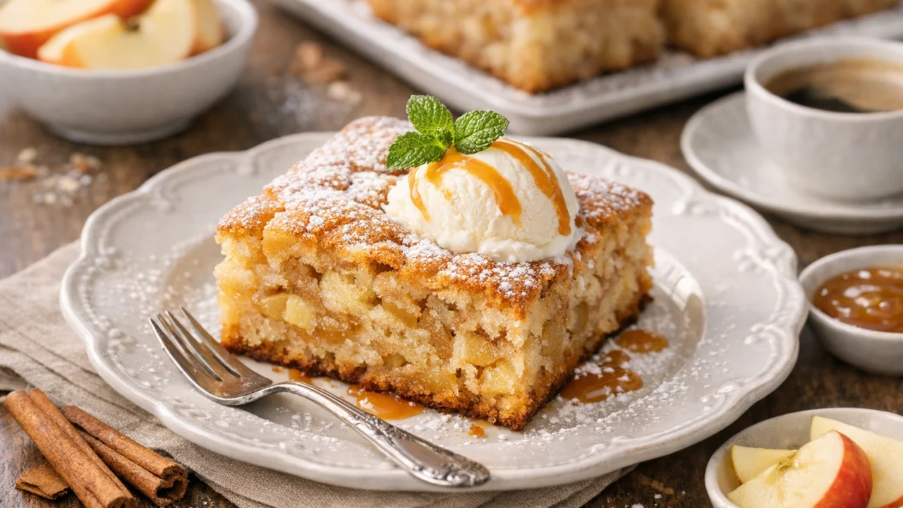 Posluživanje i varijacije Domaći kolač od jabuka sočan i mekan
