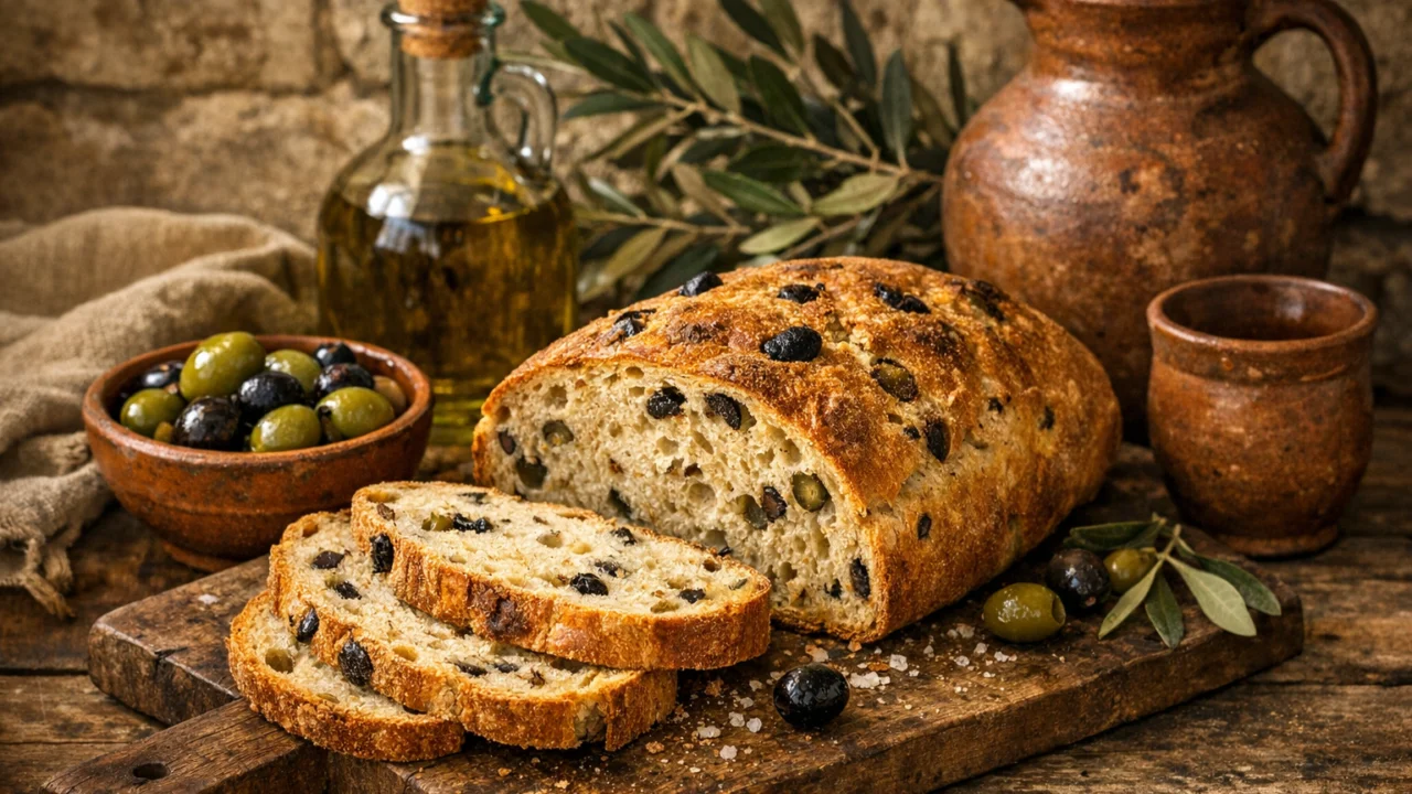 Tradicionalna priprema jela Domaći kruh s maslinama