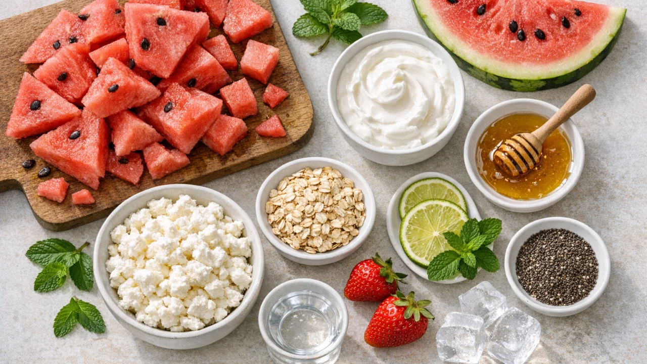 Sastojci za Domaći smoothie od lubenice