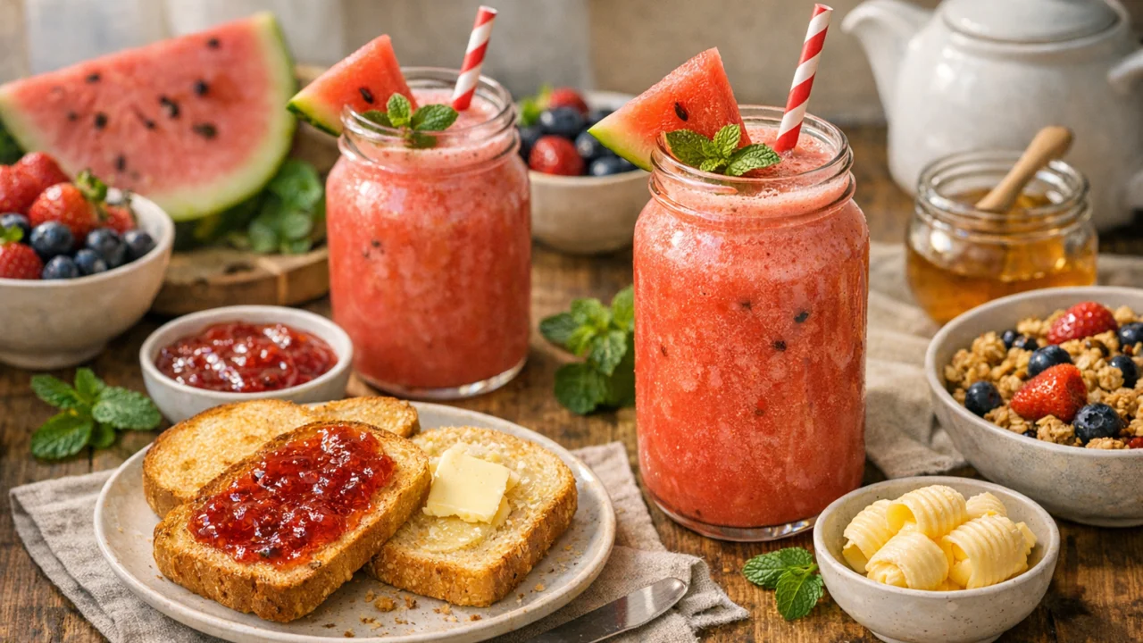 Posluživanje i varijacije Domaći smoothie od lubenice