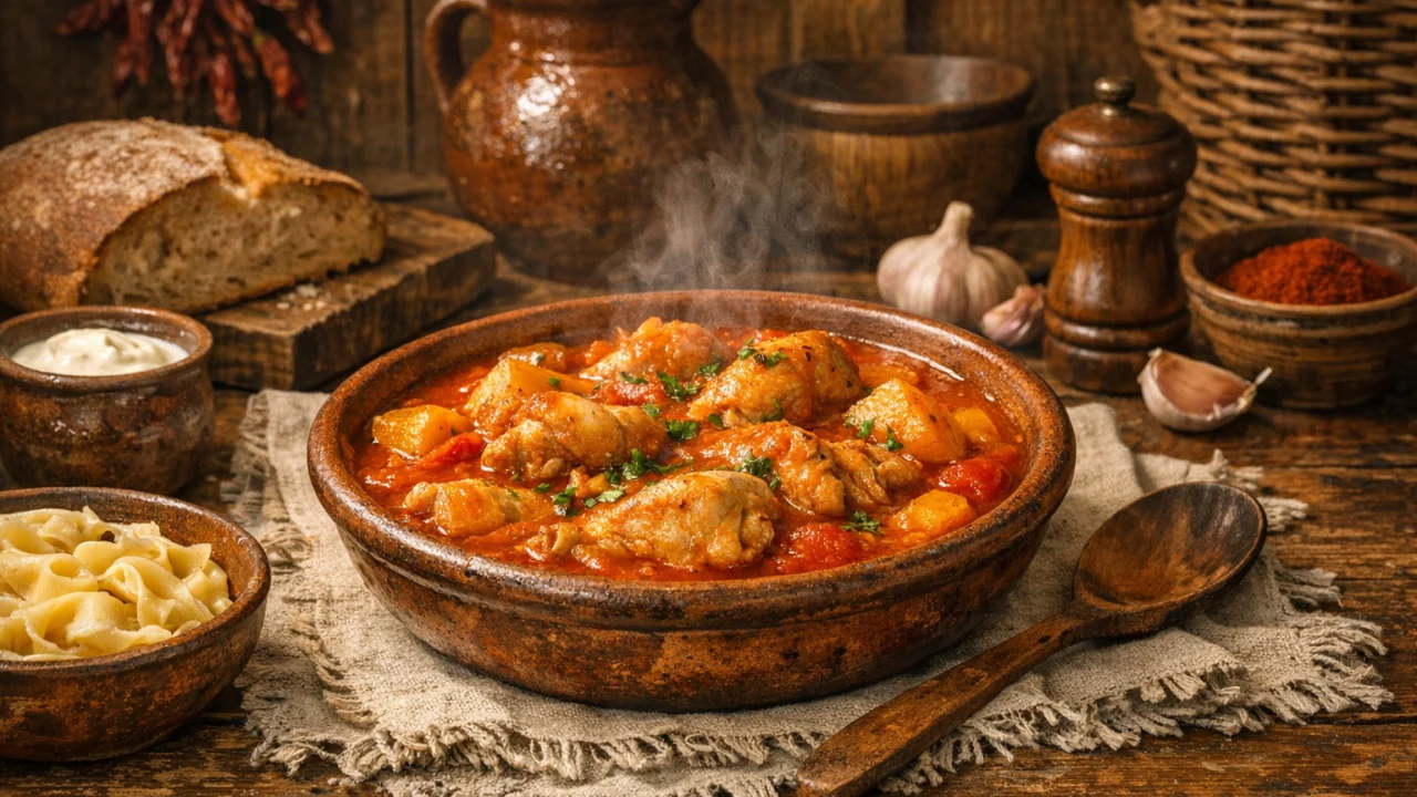 Tradicionalna priprema jela Fini pileći paprikaš