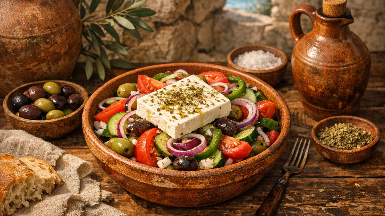Tradicionalna priprema jela Grčka salata tradicionalni recept