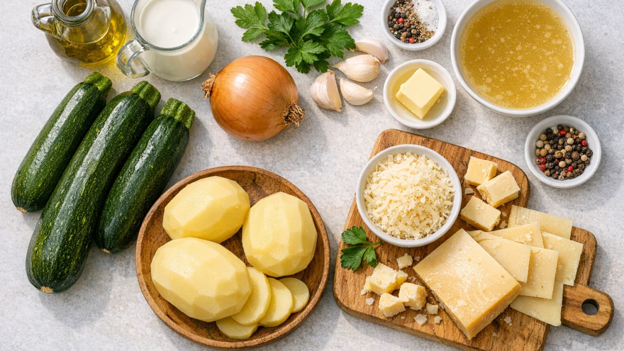 Sastojci za Krem juha od tikvica jednostavno