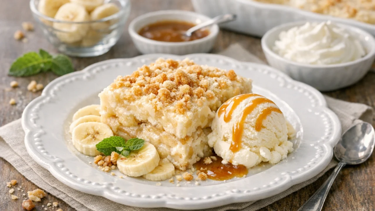Posluživanje i varijacije Kremasti desert od banane